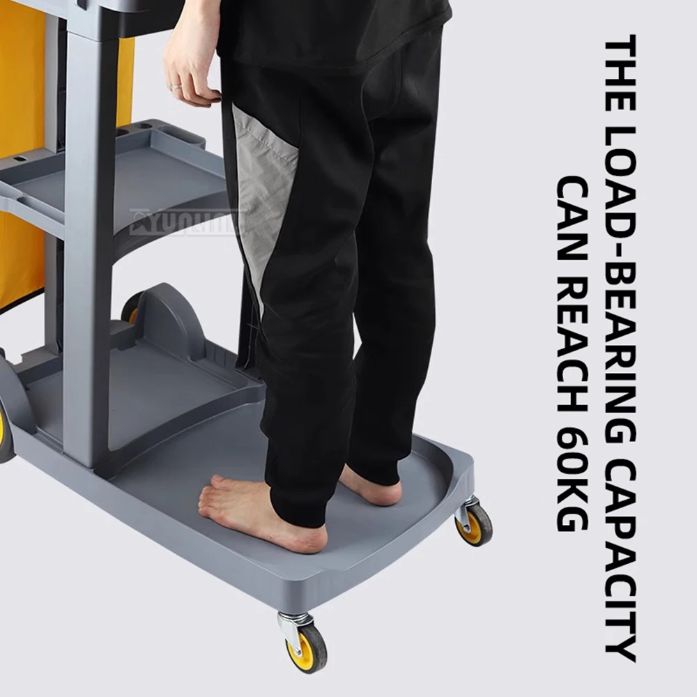 Multi-Functional Cleaning Cart - Laundry/Utility Service Trolley for Hotels, Malls & Property Maintenance