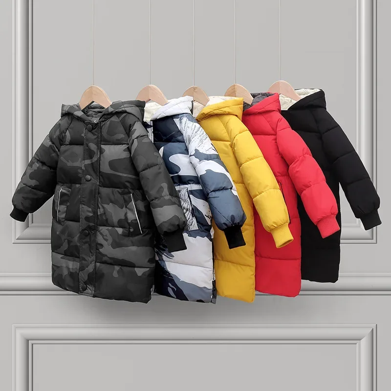 

Children's Down Winter Teenage Baby Boys Girls Cotton-padded Parka &amp Coats Thicken Warm Long Jackets Toddler Kids Outerwear