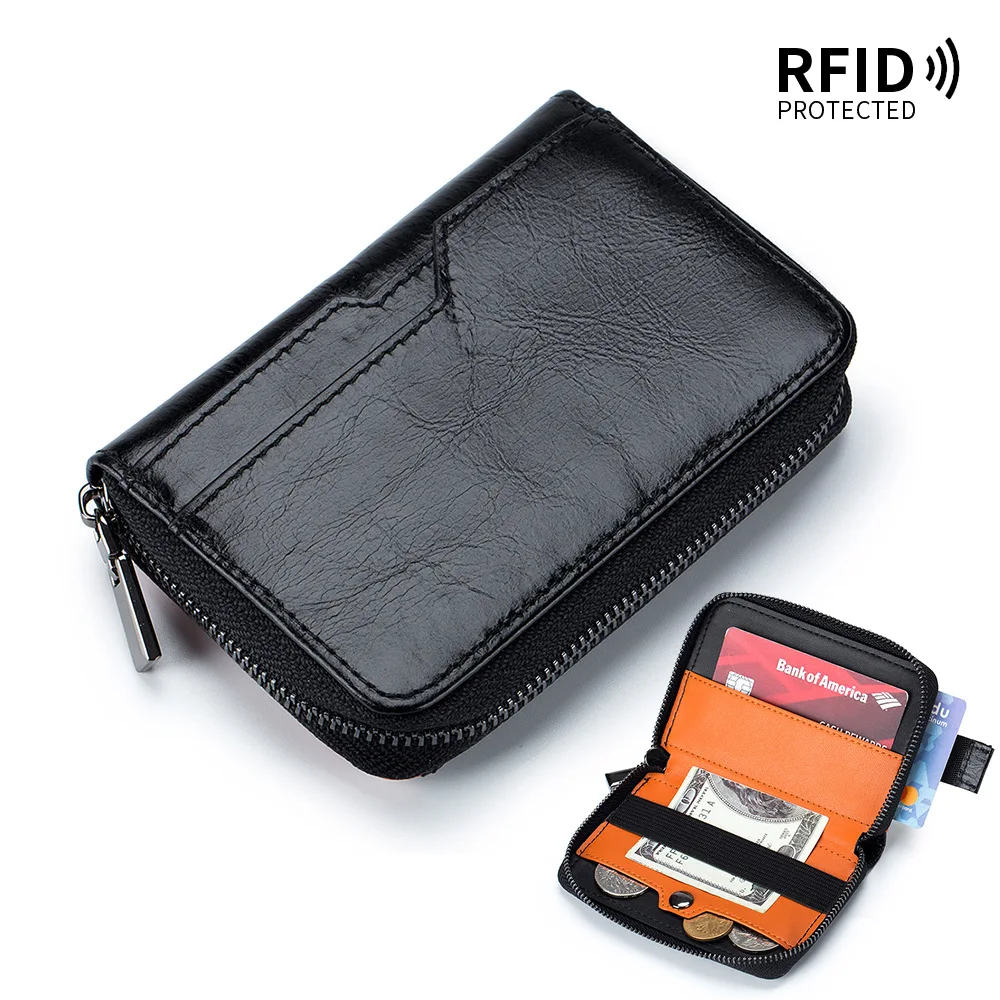 알리라탄 2026 뉴 레트로 숏 코인 지갑 유럽 및 미국 스타일 세로형 달러 클립 RFID 멀티 슬롯 풀아웃 백