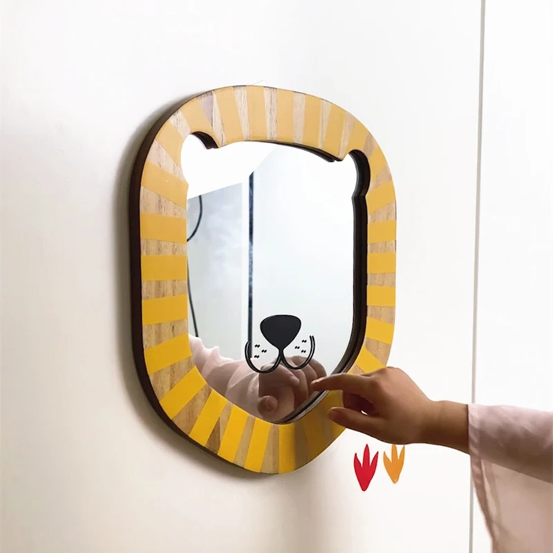 Espejo de León creativo de estilo nórdico, Espejos decorativos simples y modernos, Espejo de maquillaje de diseño elegante, Espejo decorativo para decoración del hogar