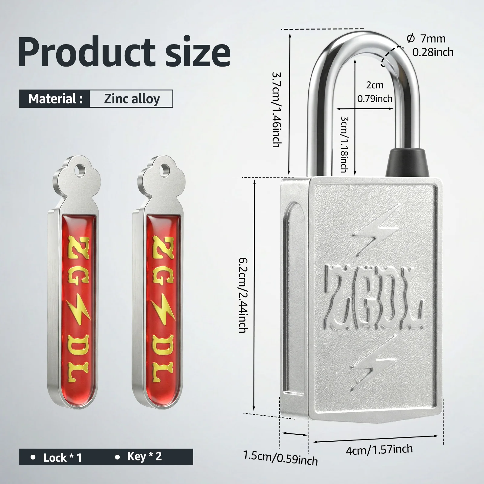 Keyless Hole Magnetic Padlock Anti-Theft 304 Stainless Steel High-Security Magnetic Strip Key Secure Lock for Electrical Meter B