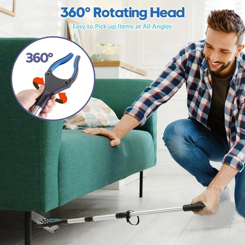 أداة منتقي القمامة القابلة للطي مقاس 43 بوصة، منتقي القمامة العلوي، وسهل الاستخدام