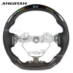 Car LED Carbon Fiber Steering Wheel For Lexus IS250 IS350 IS200t F-Sport 2013-2019 IS 250 350 LED Steering Wheel Perfora Leather