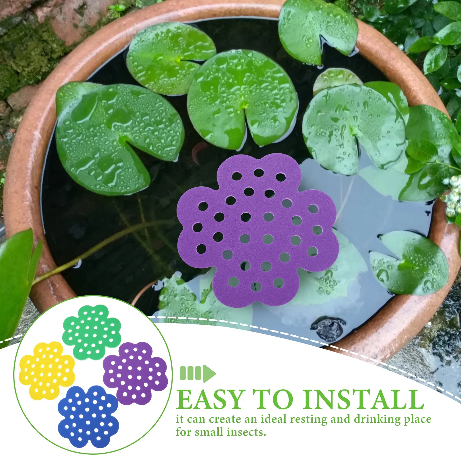4Pcs Insect Watering Station Floating Butterfly Feeder Outdoor Garden Pollinator Drinking Bath Supplies