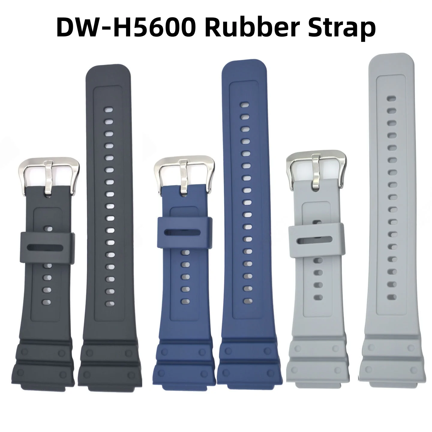 

DW-H5600 Rubber Watch Strap for Casio G-Shock 3516 DW H5600 Silicone Watch Band DW-H5600MB Waterproof Sports Wristband 18mm