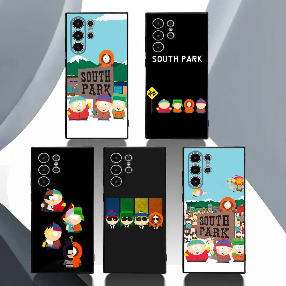 

Cartoon Anime S-South P-Park Phone Case For Samsung Galaxy S25 S24 S22 S23 Ultra S21 S20 Plus 5G Protective Silicone Funda