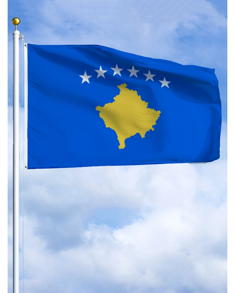 60×90 90x150 120×180CM Kosovo Emblem Flag Polyester Printed Banner Tapestry For Decor