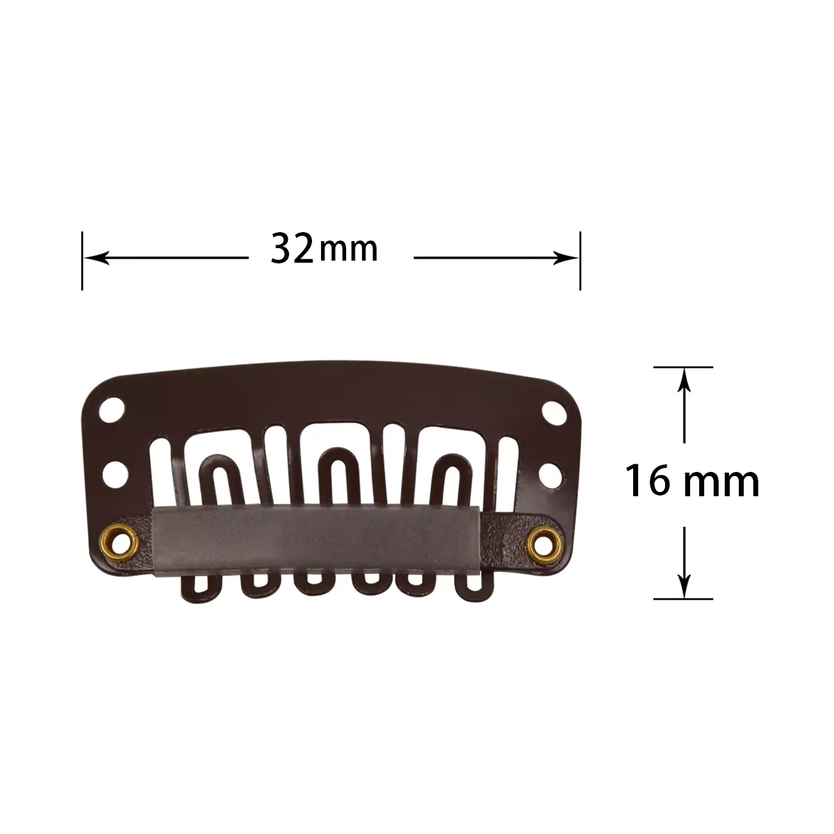 30Pcs 32mm Wig Clip Metal Snap Clips Hairpins With Silicone on the Back Women DIY Comb Clip In Hair Extension