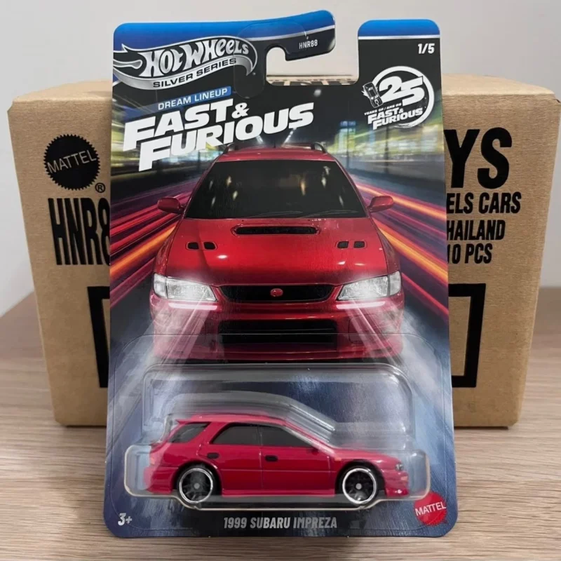 

New Hot Wheels Fast & Furious 25th Anniversary HNR88-N Subaru IMPREZA Chevy 1:64 Diecast Car Model Collection Toy Birthday Gift