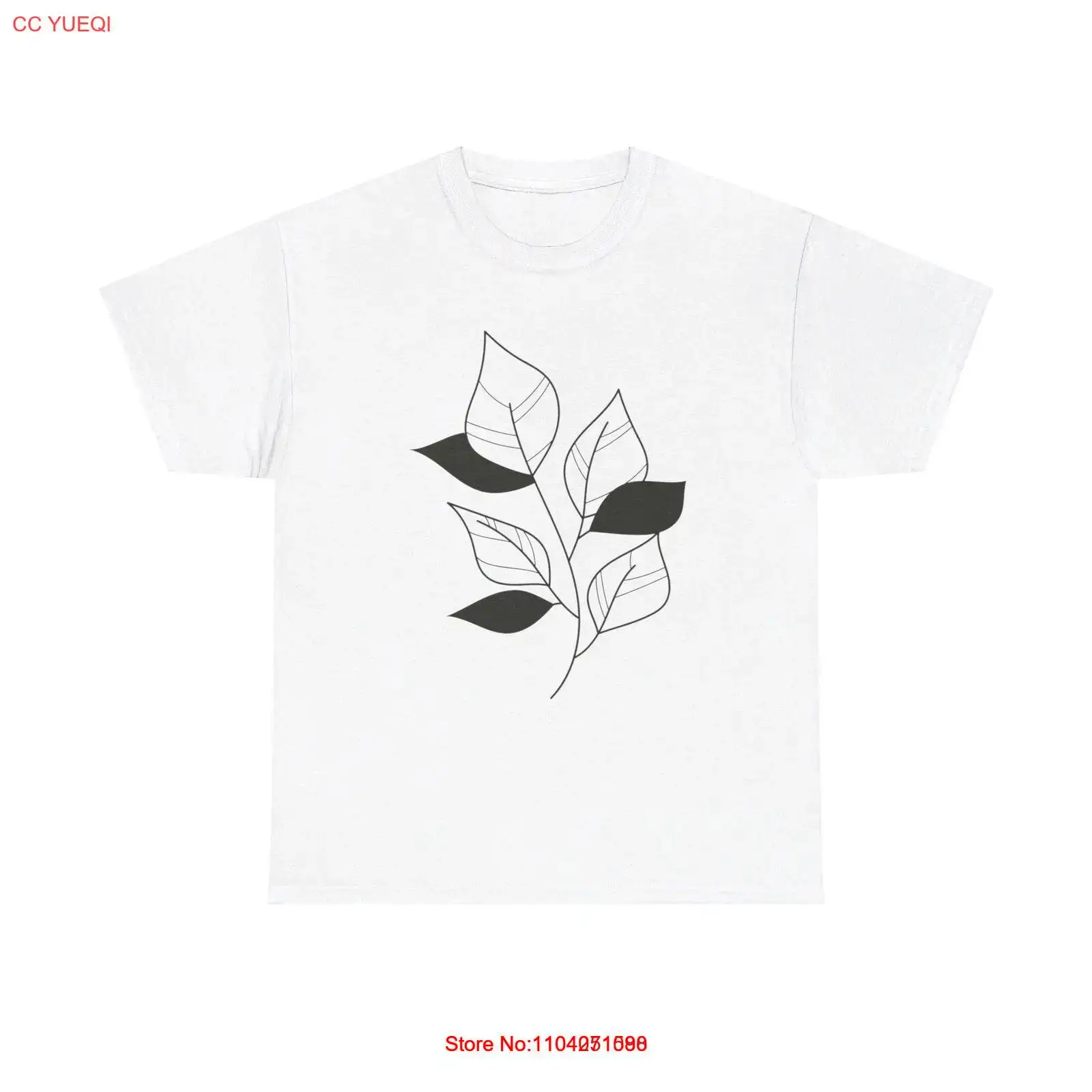 Cute Leafy Floral Graphic T-Shirt - minimal chic flower plant nature natural art