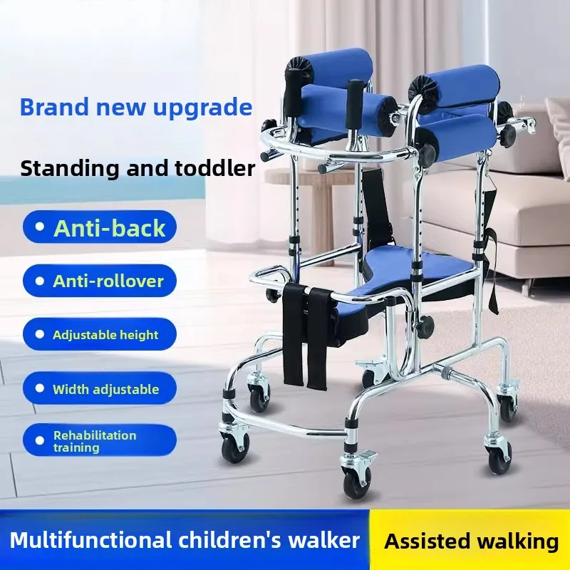 

Детский 6-колесный роликовый ходунок, реабилитационное оборудование для гемиплегии, многофункциональная стоячая рама для тренировки нижних конечностей