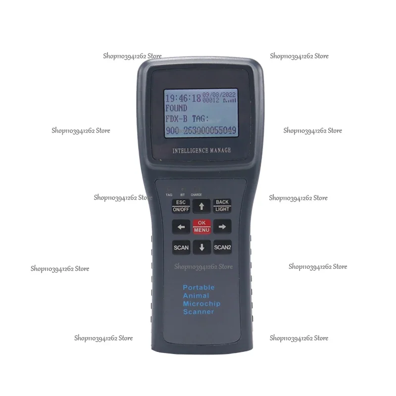 대형 OLED 디스플레이 개 고양이 동물 마이크로칩 스캐너, 134.2Khz 반려동물 칩 리더, PC 소프트웨어 제공