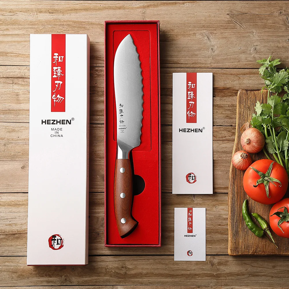 HEZHEN 6.1 Inches Tomato Knife German 1.4116 Steel Suitable For Cutting Tomatoes And Other Soft, Juicy Fruits With Skin Gift Box