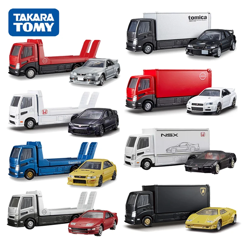 

Транспортный автомобиль TAKARA TOMY TOMICA Флагманского издания, буксировочный грузовик Nissan Devil Lamborghini Honda, модель легкосплавного автомобиля.