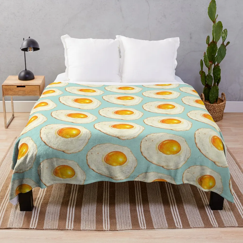 

Egg Pattern - Blue Throw Blanket Shaggy Personalized Gift warm for winter Bed Fashionable Blankets