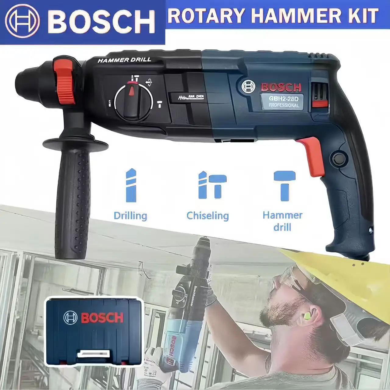 Martello elettrico intelligente per calcestruzzo multifunzionale di livello industriale Bosch GBH2-28D