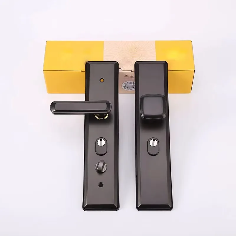 Stainless Steel Anti-theft Gate Lock Handle Plate, Multi-function Double Spring Explosion-proof Entry Door Security Hardware