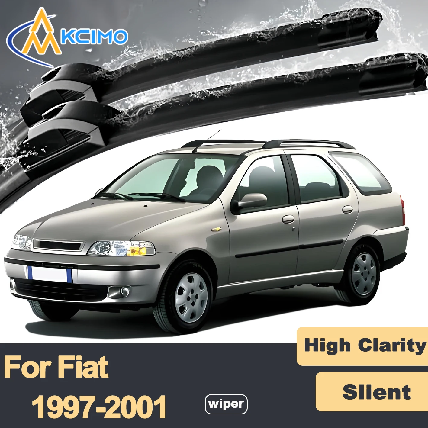 

Premium Rubber Durable Silent Windshield Wiper Blades 2pcs for Fiat Palio 178 1997-2001 Palio Weekend Palio Adventure