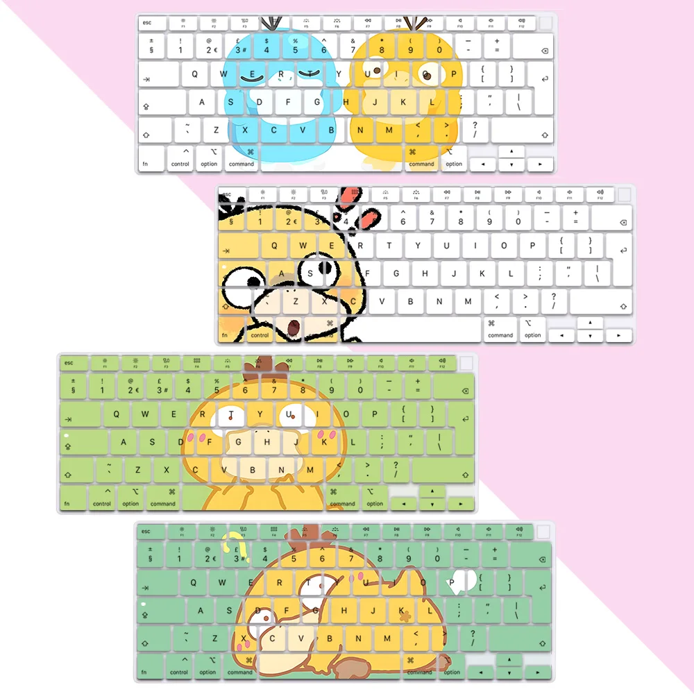 Psyducks EU Layout Color Print Soft Silicone Keyboard Cover For Macbook 2020 Air A2179 A2337