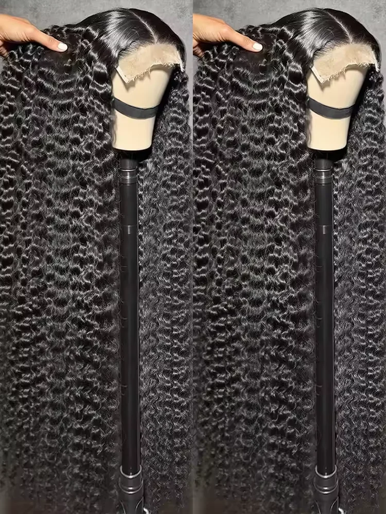 

30 Inch 250% Density Deep Wave Glueless Wigs 13x6 HD Full Lace Frontal Human Hair Pre Plucked Bleached Knots