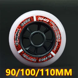 Inline Skate Wheels Highly Elastic Dual-hardness 87A Outside 65A Inside Professional Speed Skating Wheel 90 100 110 125MM Racing