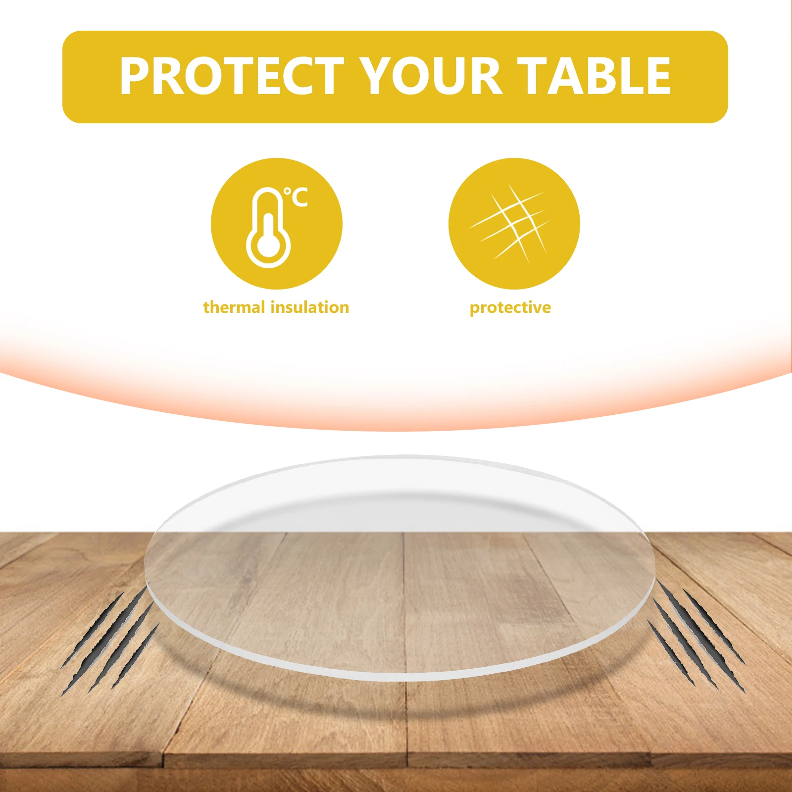 

10pcs Clear Acrylic Rolling Pin Transparent Round Disc Handmade Gasket Plastic Circles Crafts Silicone Tool Tray Acrylic Clay