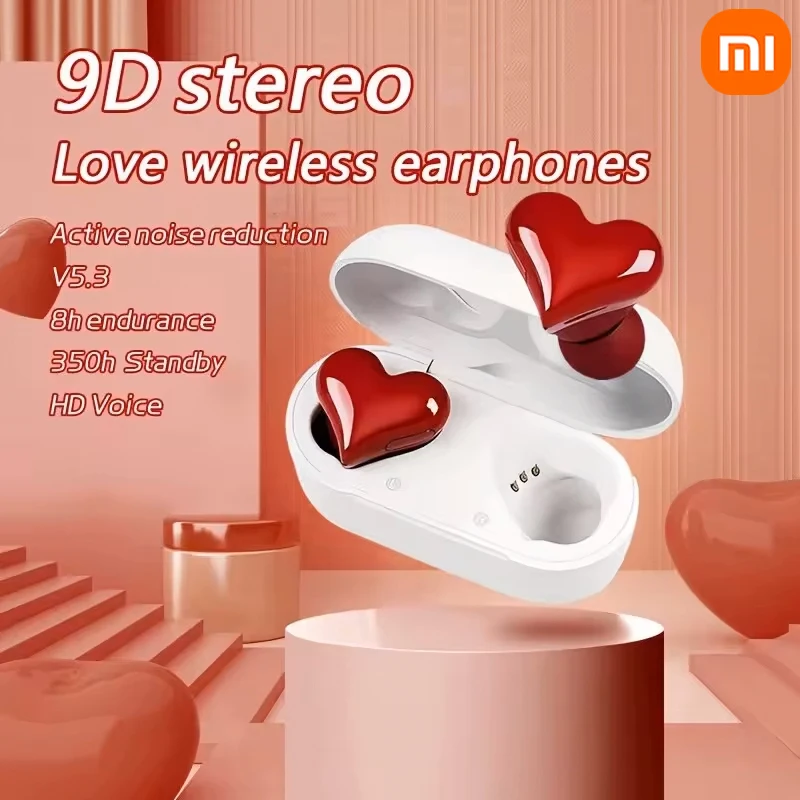 Xiaomi Ax30 Heart Shaped In Ear Wireless Bluetooth Earphones With Noise Reduction Cute And Fashionable Appearance Gift For Girl