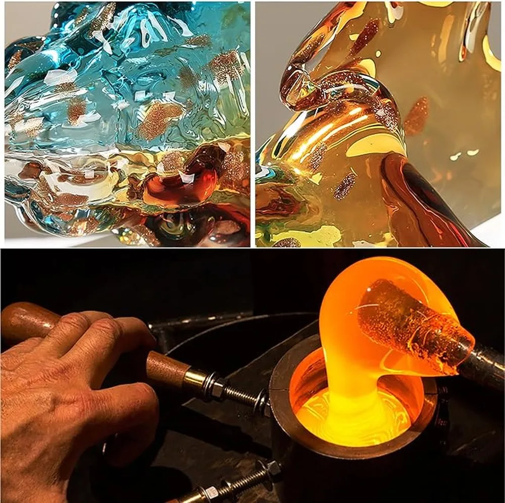 Glass Glass Seashell Decor Colored Conch Ornament Luxury Art Piece Modern Minimalist Decoration