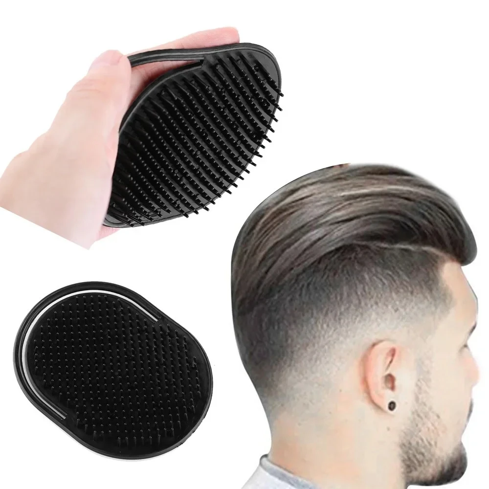 200Pcs Shampoo Comb Pocket Men Beard Mustache Palm Scalp Massage Black Hair Care Travel Portable Brush Styling Tools