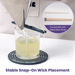 Nicole Quick Magnetic Candle Wick Centering Setter Tool With Wick Holder Easy Candle Wicks Centering Tools for Candle Making