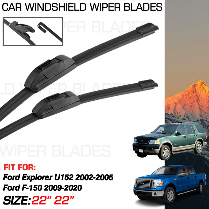 

2x Car Wiper Blades For Ford Explorer U152 2002-2005 Ford F-150 F150 F 150 2009-2020 2019 2016 2012 Accessories Front Windshield