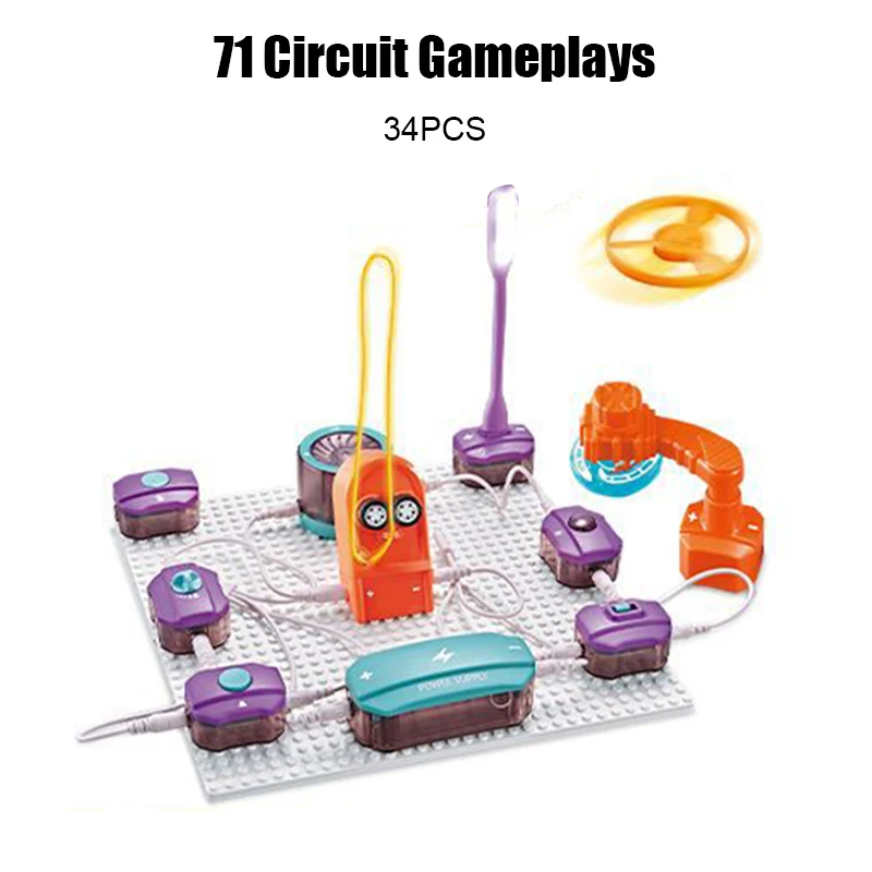 Zestaw edukacyjny dla dzieci Steam: układ scalony, elektronika, klocki konstrukcyjne, eksperymenty naukowe, fizyka, zabawka, prezent dla chłopców