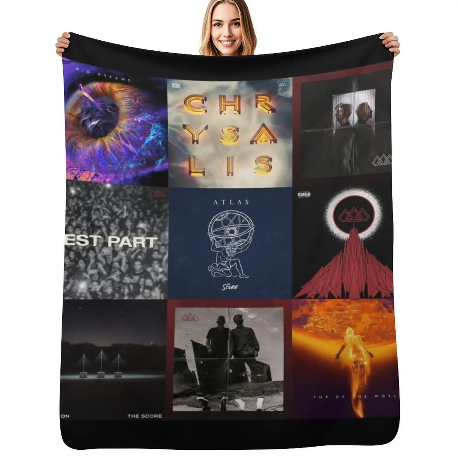 

The score all albums and popular singles and EPs Throw Blanket Retros Decorative Beds Polar Soft Blankets