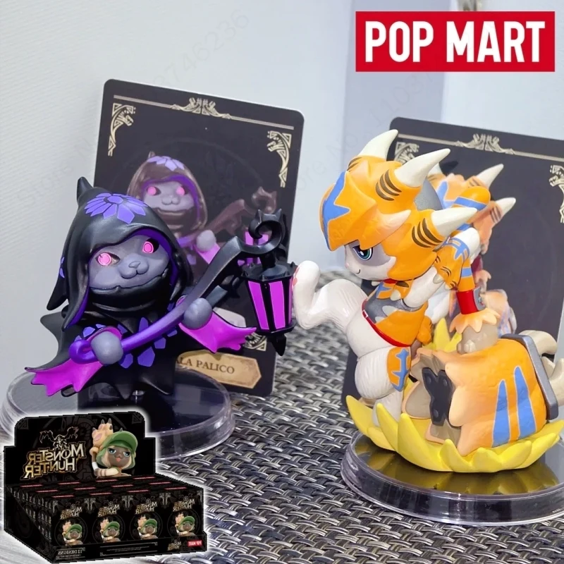 Original POP MART Monster Hunter Palico Co-Branded Blind Box Niedliche Katzenfigur Seltener Versteckter Stil Hoher Sammlerwert Spielzeug Geschenk