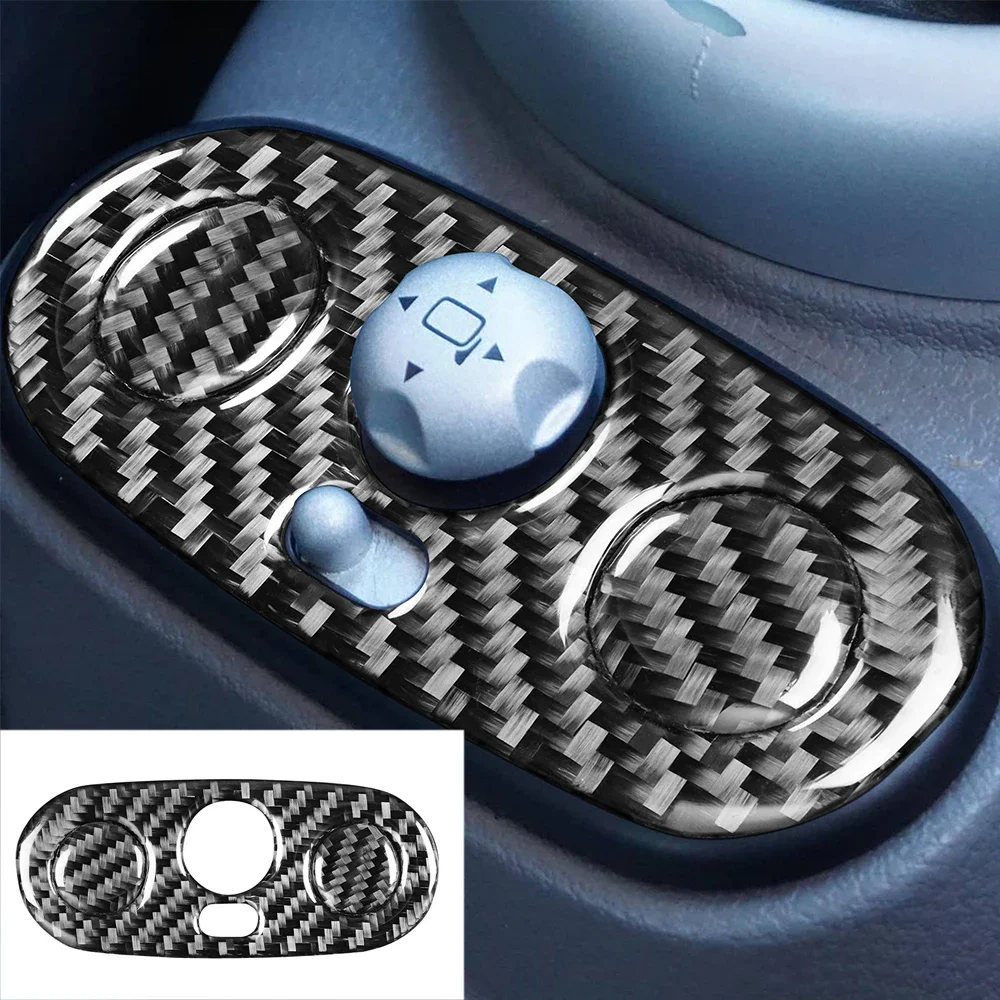 For Mini Cooper Hatch One R50 R53 2002-2004 Car Center Console Mirror Control Switch Panel Cover Interior Carbon Fiber Sticker