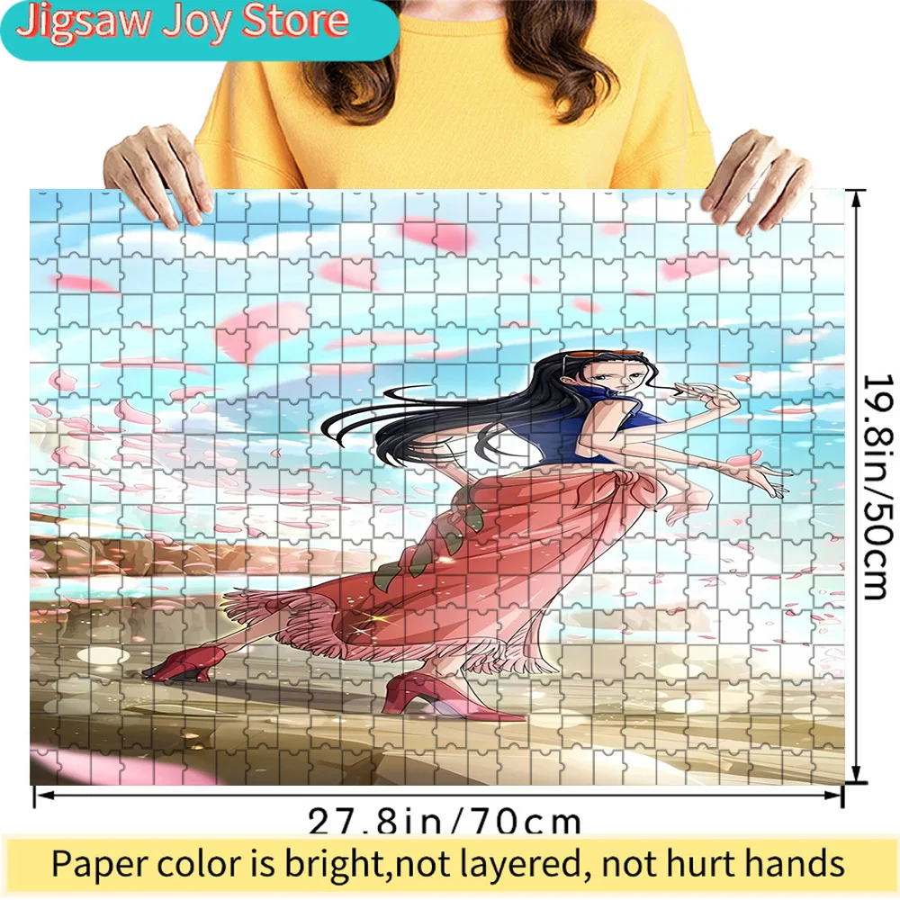 

Премиум-пазл из бумаги с изображением Боа Хэнкок и цветами вишни, высококачественный картонный пазл, увлекательная семейная игра для отдыха