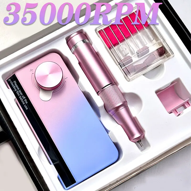 35000RPM Professional Electric Nail Drill Manicure Machine With Pause Mode Electric Nail File Nail Sander For Acrylic Gel Nails