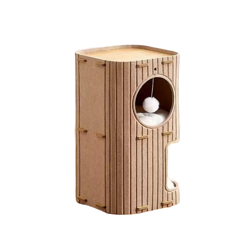 

Triple-Layer Cat Tree Double Triple Nest Buckets Special Water Wood Material Includes Felt Scratcher-for Big Household Sundries