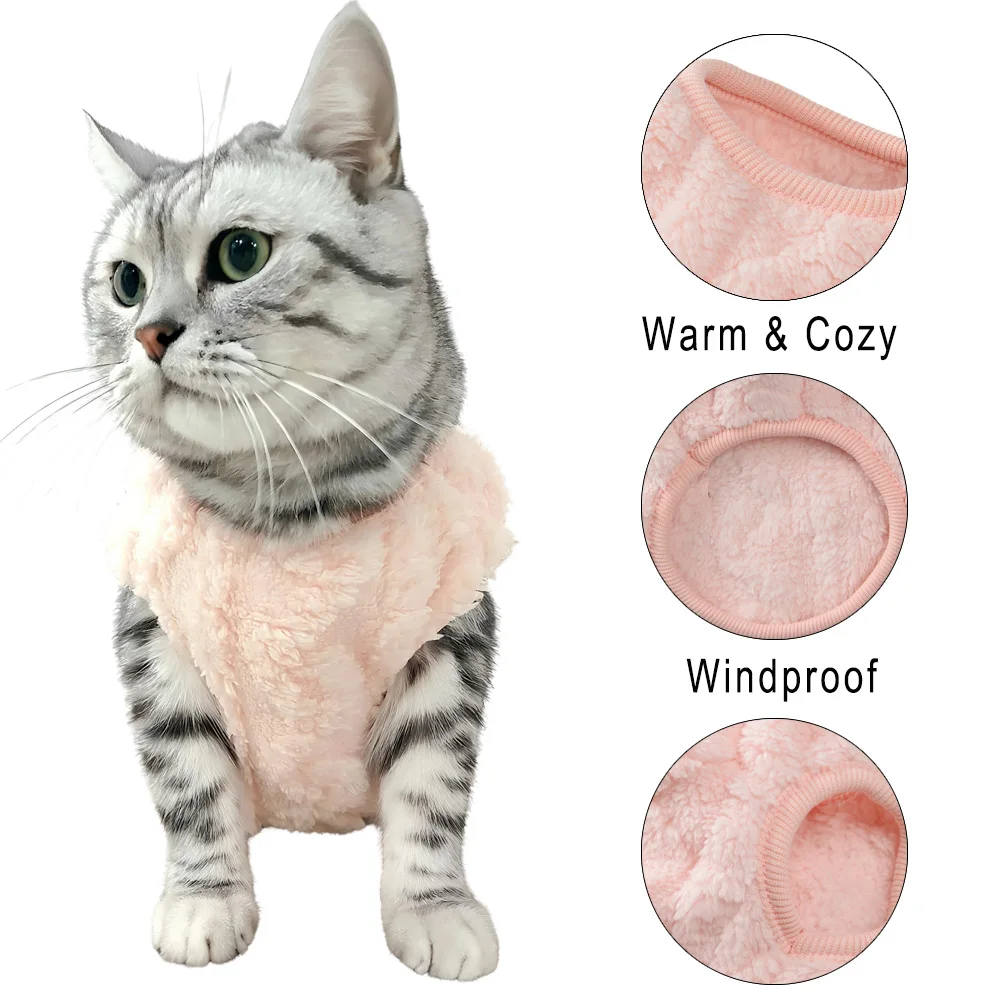 ملابس القطط للقطط الصغيرة والمتوسطة الكلاب الشتاء لينة الصوف أبو الهول سترة سترة الخريف هريرة ازياء تشيهواهوا الصلصال ملابس الحيوانات الأليفة