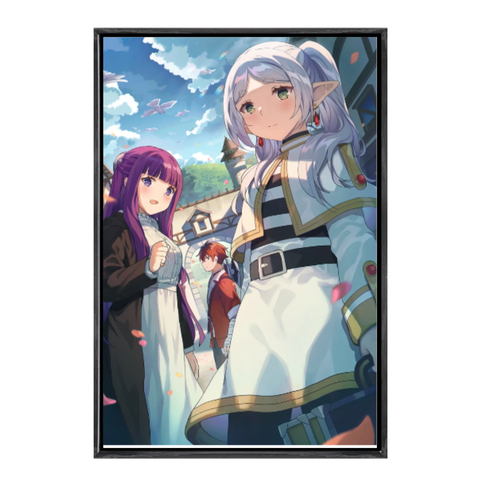 

Japanese Manga Multi-Size Canvas Poster Double Framed Wall Art, Frieren Home Decor for Living Room Bedroom