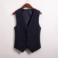 #0706 Black Blue Office Vest Women V-neck Vest Waistcoat Femme Regular Fit Short Formal Vest Female Outerwear Spring Summer