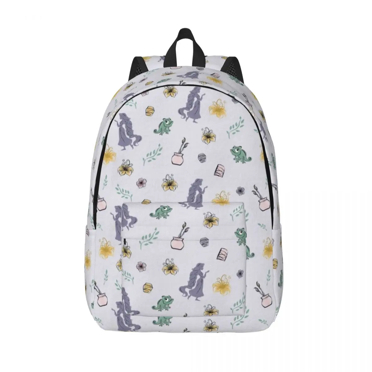 Zaini di tela di cartone animato divertente Rapunzel aggrovigliati personalizzati per uomo donna College School studenti Bookbag adatto a borse per