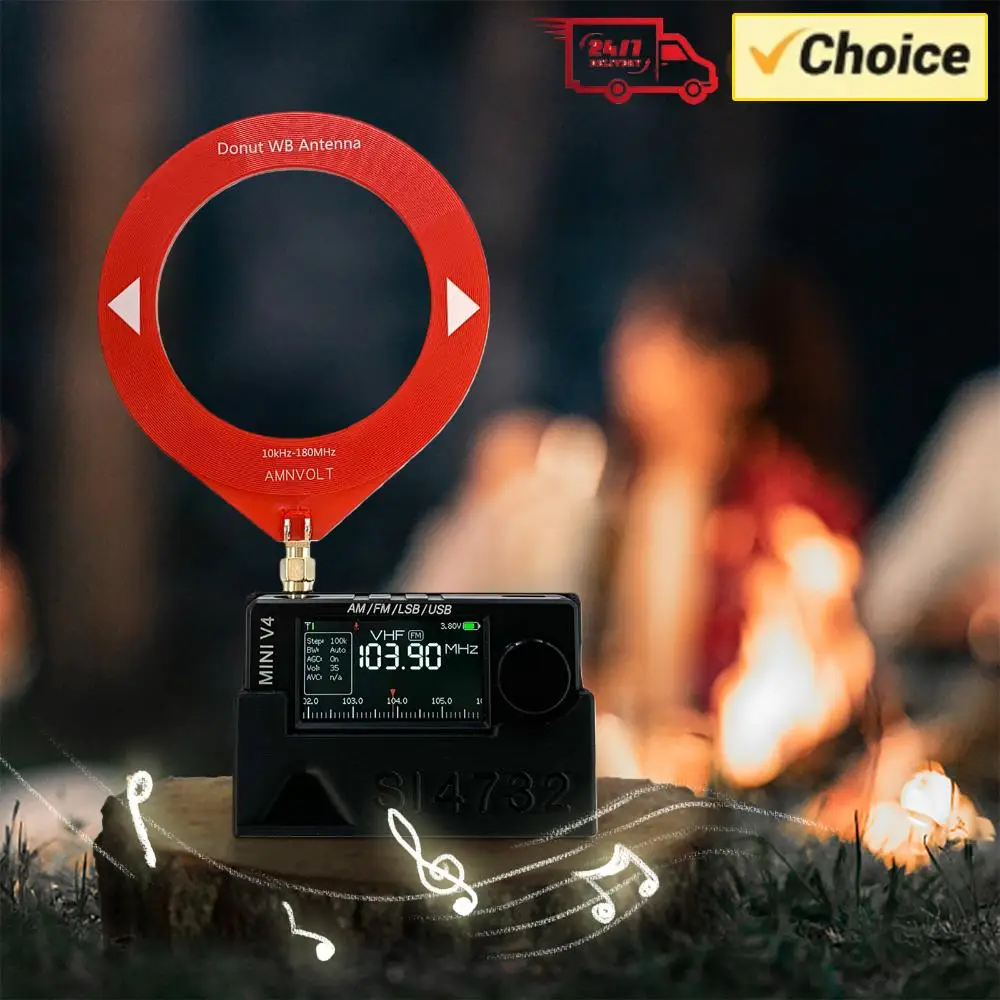 

Полнодиапазонное DSP-радио с подставкой и усилителем для наушников, транзисторные карманные радиоприемники LSB USB с 1,9-дюймовым IPS-экраном для использования в помещении и на улице