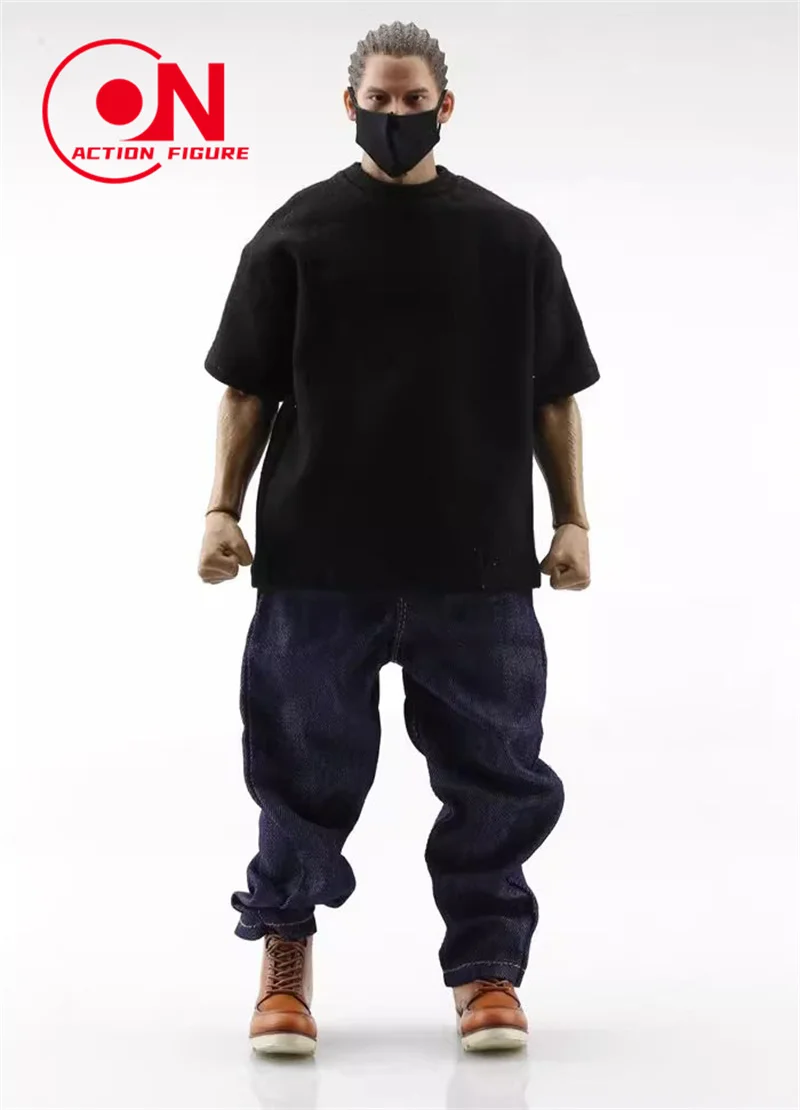 In Stock 1/6 Scale FA010 Large Loose Casual Short Sleeve Hip Hop Style Men's T Shirt Top Model for 12''Figures DIY Accessories