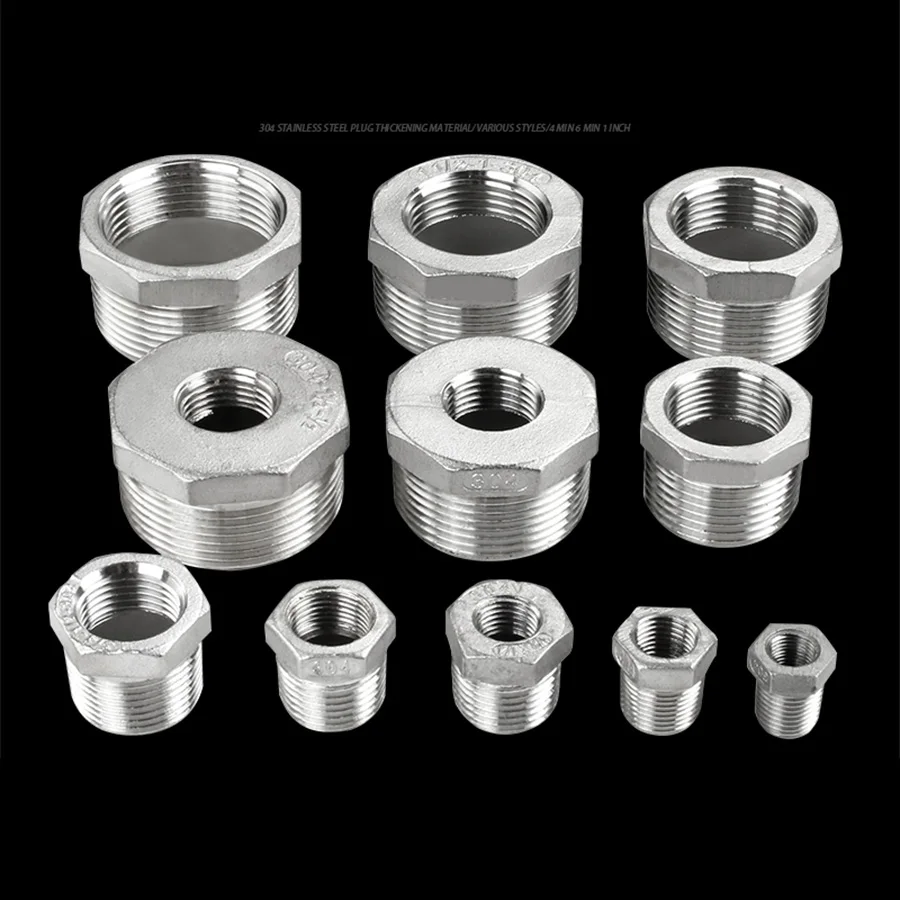 304 Stainless Steel M/F ,G1 ",1/4",1/2 "3/8" DN20, laki-laki Ke Perempuan Stainless Steel Coupler Adaptor Fitting Transfer Joint Fittings