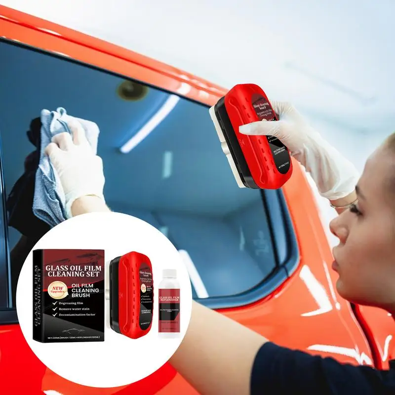 

Automotive Oil Film Cleaning Brush Glass Cleaning Wipe Board With Liquid Prevents Rain And Fog Cleaning Glass Brush Windshield