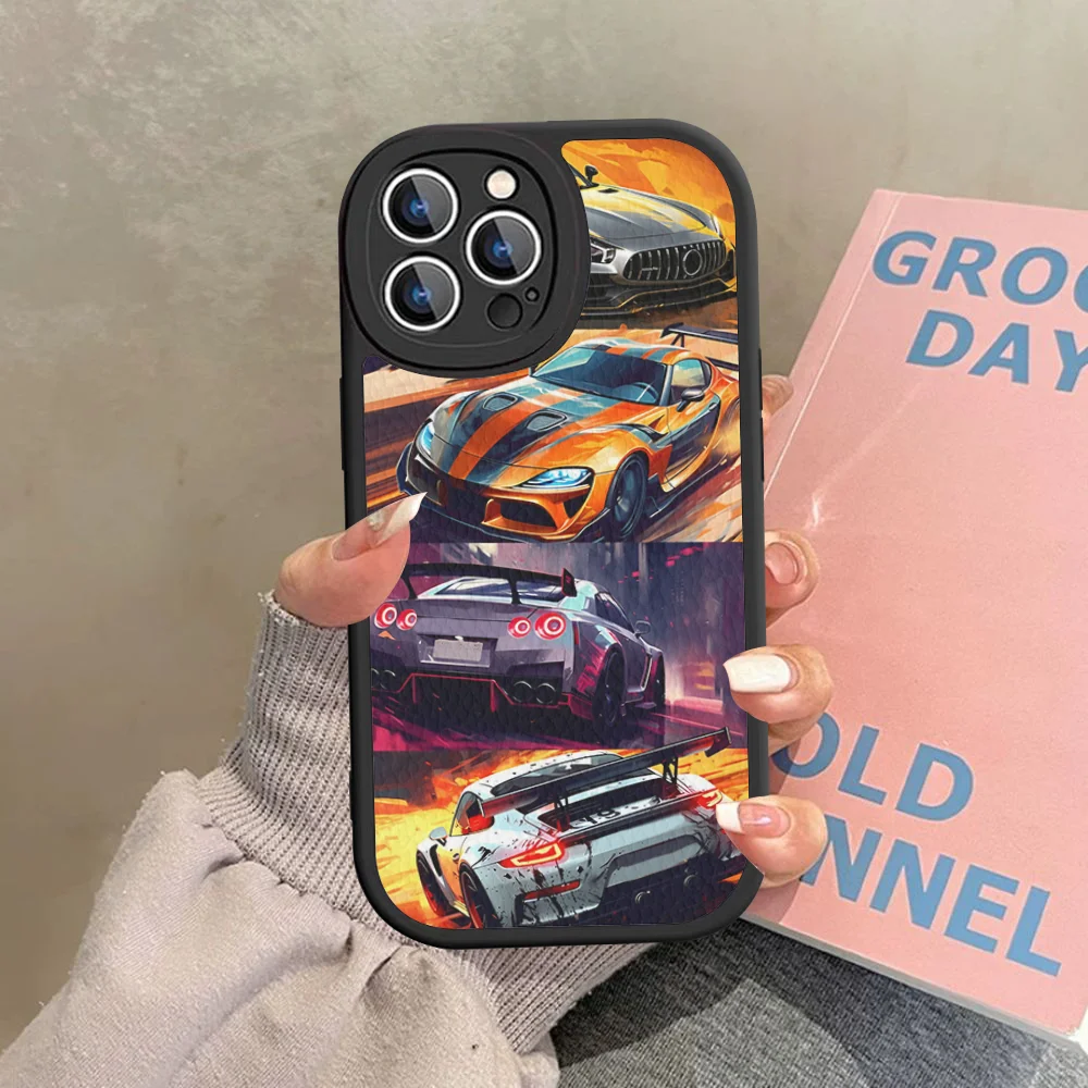 JDM Tokyo Drift Sports Car Male Men Phone Case Hard Leather For iPhone 14 13 12 Mini 11 14 Pro Max Xs X Xr 7 8 Plus Fundas