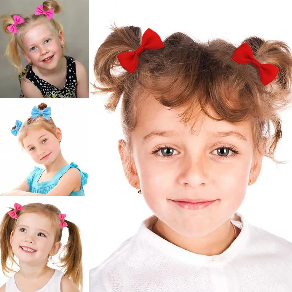

30Pcs Cute Bow Hair Ties For Girls ﻿3.5cm Candy-color Towel Rings Rubber Band Hair Flower Kids Headwear Hair Accessories
