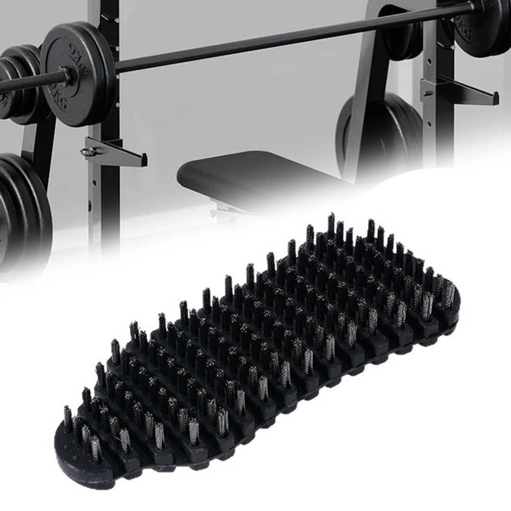 Barbell Cleaning Brush Steel Wire Bristles For Knurling Grooves Weightlifting Bar Cleaner Gym Equipment Maintenance Tool Black