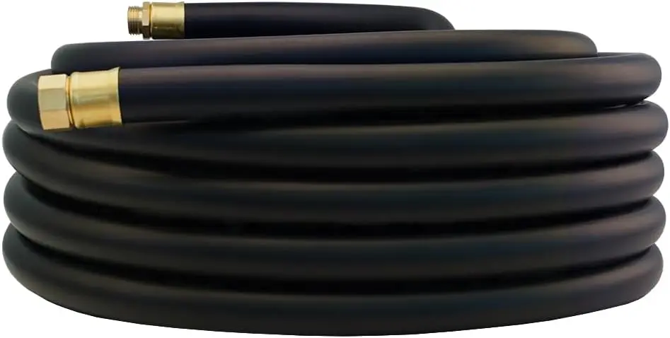 

75FT ×1 inch Heavy Duty Rubber Garden Hose - 200psi Working, 1000psi Burst - Hot/Cold Water - Five-Layered Braiding for Durabili